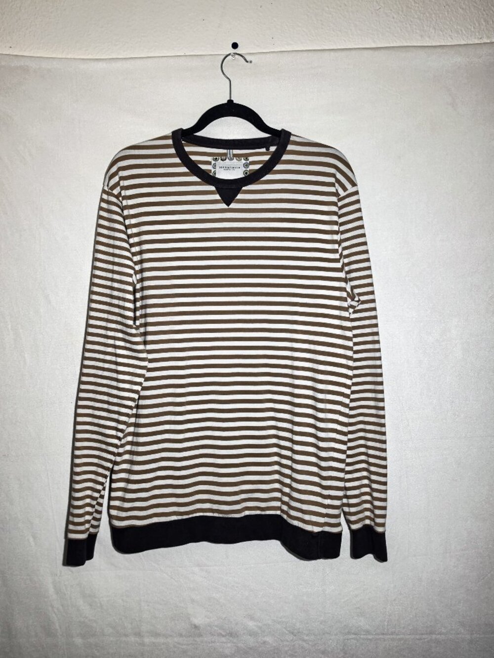 Medium Denim & Flower Ricky Singh mens striped long sleeve tee